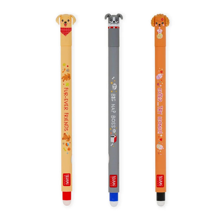 Legami Set 3 Penne Cancellabili Erasable Pen Fur-ever Friends