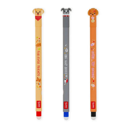 Legami Set 3 Penne Cancellabili Erasable Pen Fur-ever Friends