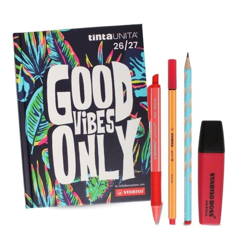 Tinta Unita Diario Agenda 2026/2027 12 Mesi Stabilo Good Vibes Datato