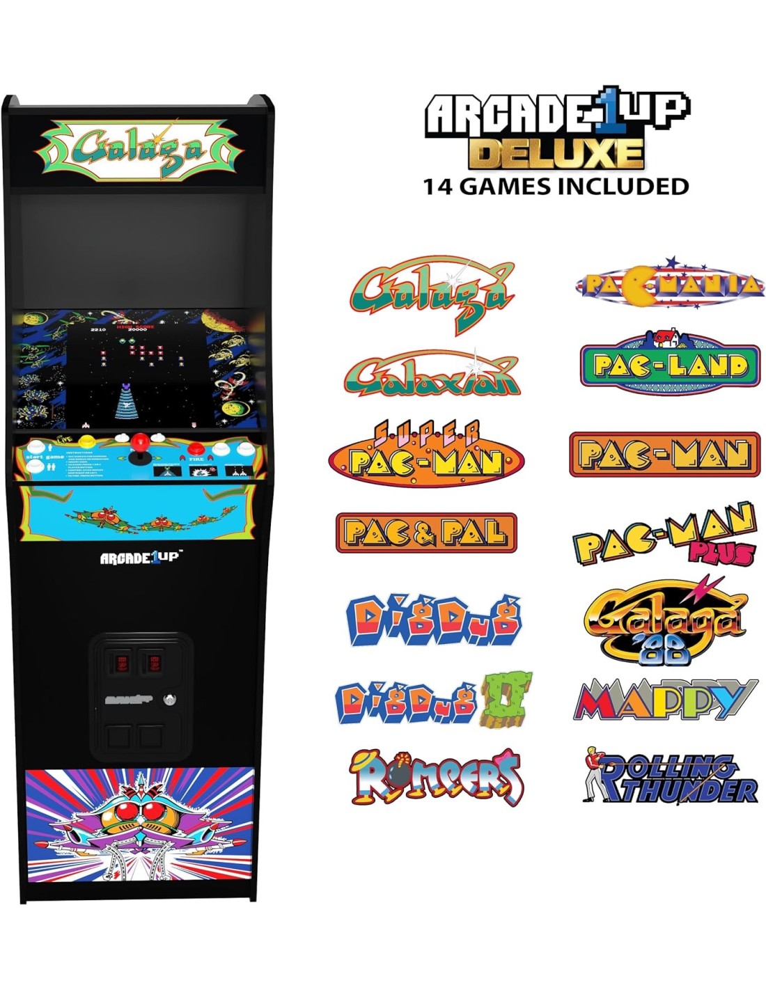 Galaga Deluxe Arcade1UP GALAGA DELUXE GARANZIA UFFICIALE POLYPHOTO 2 ANNI
