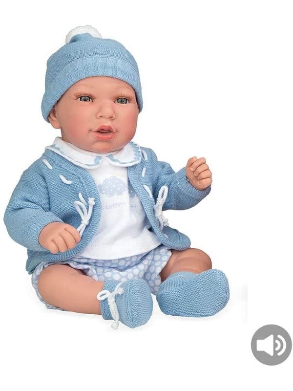 ARIAS - BEBE' 45CM DOLCI SUONI CON VESTITINO AZZURRO toysvaldichiana.it 