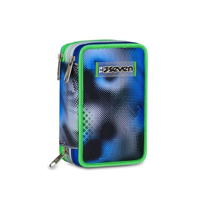 Astuccio 3 Zip Seven Write Down ASSORTITO BLUE E VIOLA 2 COLORI A SCELTA