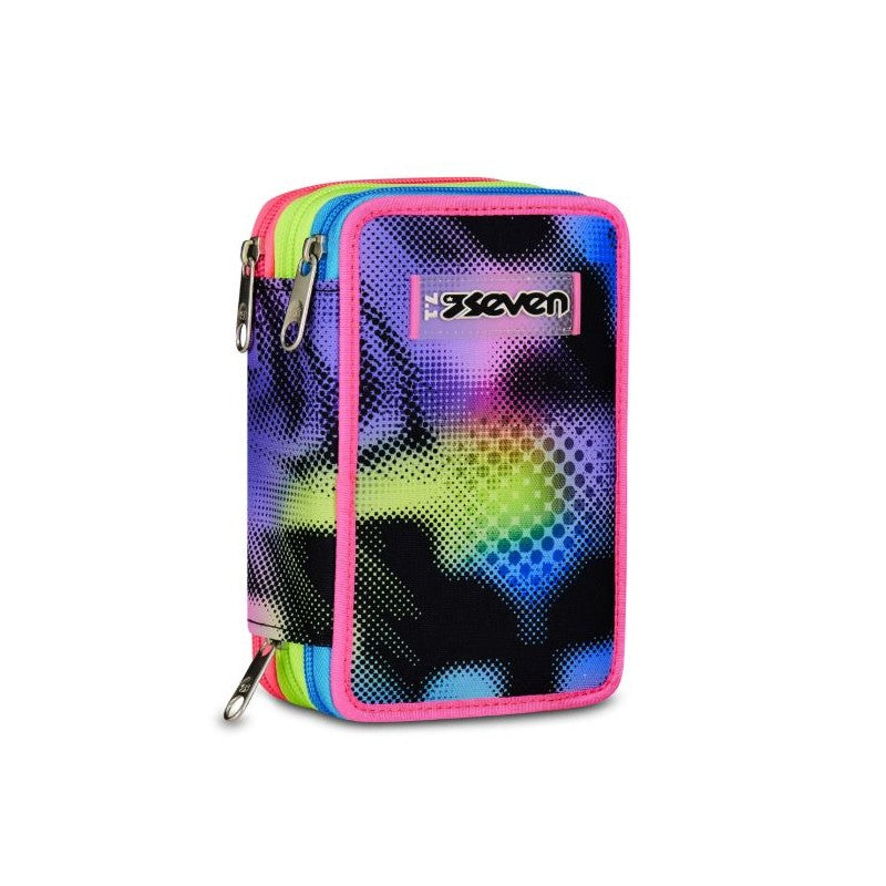 Astuccio 3 Zip Seven Write Down ASSORTITO BLUE E VIOLA 2 COLORI A SCELTA