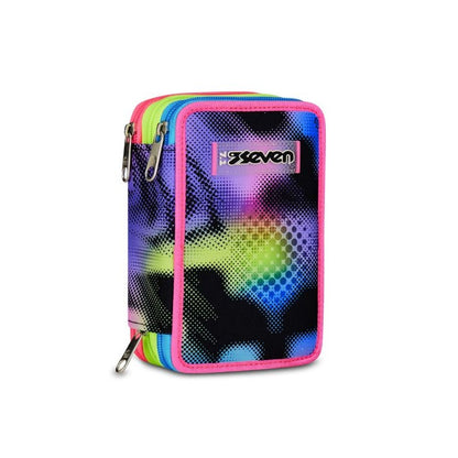 Astuccio 3 Zip Seven Write Down ASSORTITO BLUE E VIOLA 2 COLORI A SCELTA