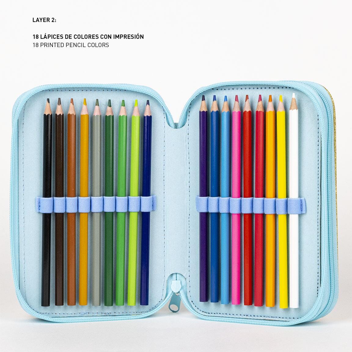 Astuccio con accessori 3 ZIP FROZEN CERDA 