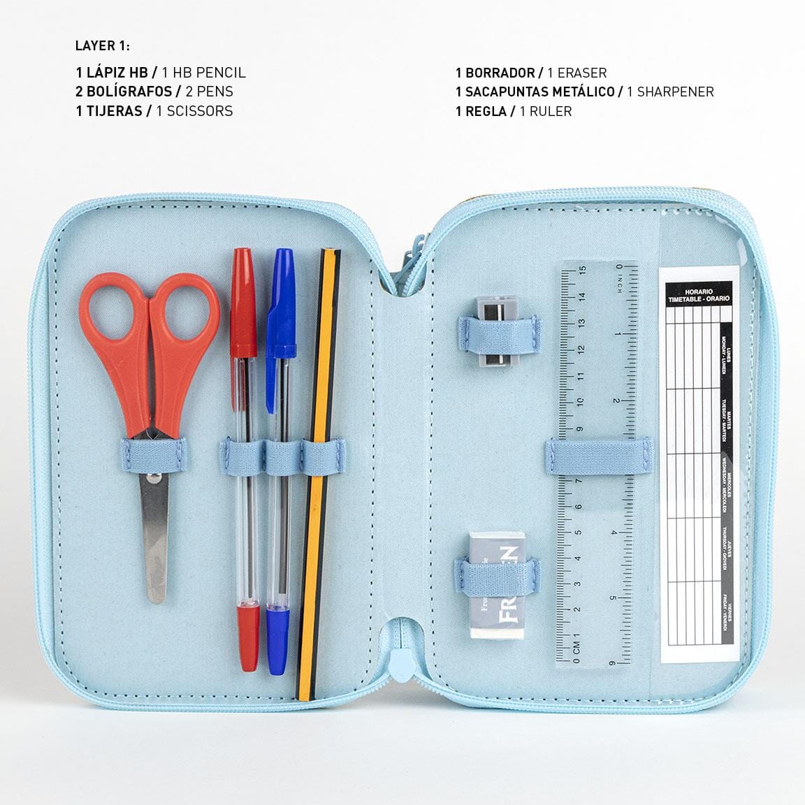 Astuccio con accessori 3 ZIP FROZEN CERDA 
