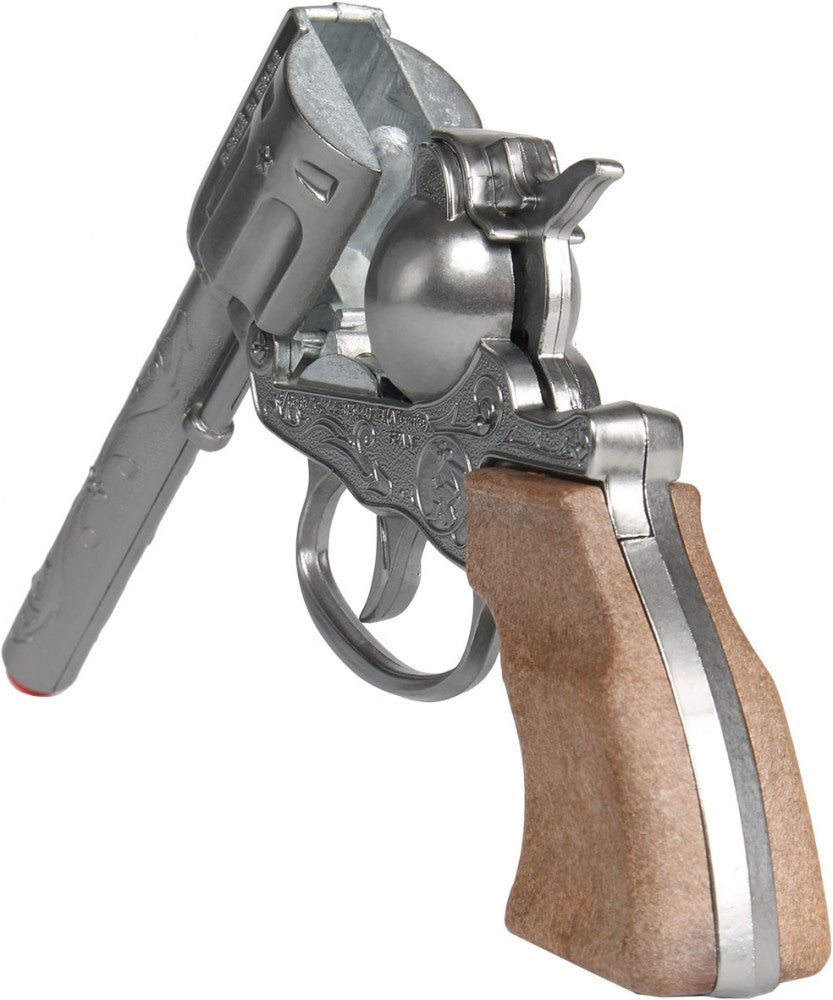 Gonher Pistola Cowboy Giocattolo 100 Colpi Argento