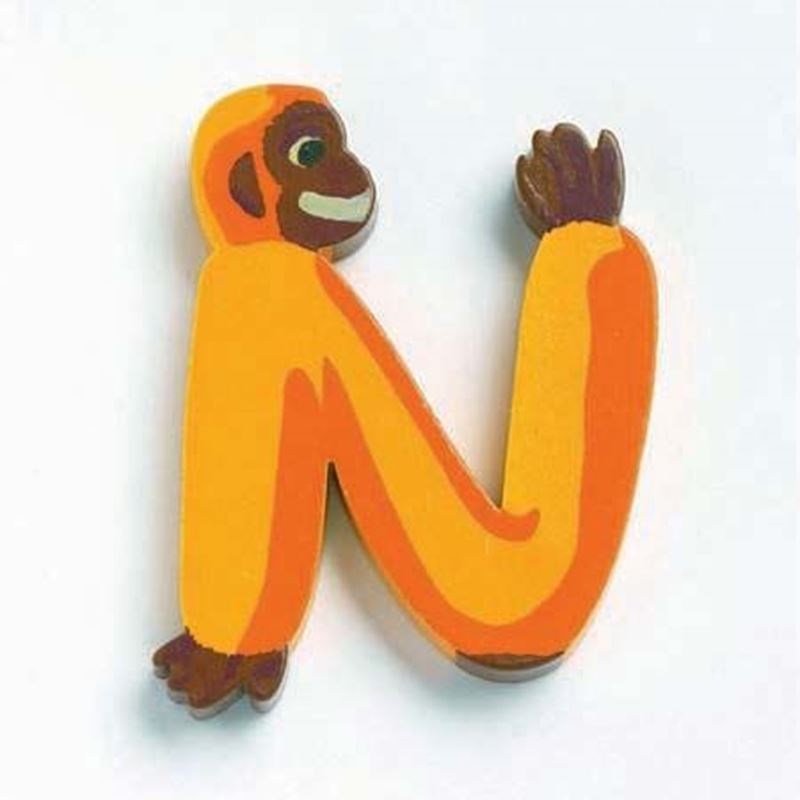 Lettera N In Legno - Giocattolo Educativo