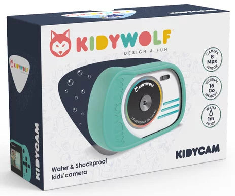 Kidywolf Fotocamera Waterproof, Ciano