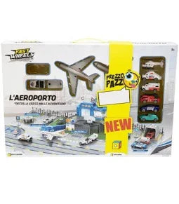 Hungary Toys Set Aeroporto Con 8 Veicoli