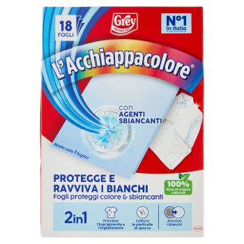 Grey L'Acchiappacolore Ravviva Colore - 18 Fogli Protezione Lavaggio