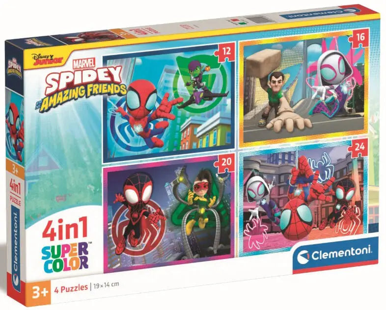Puzzle Spidey And His Amazing Friends - 1x12 + 1x16 + 1x20 + 1x24 pezzi