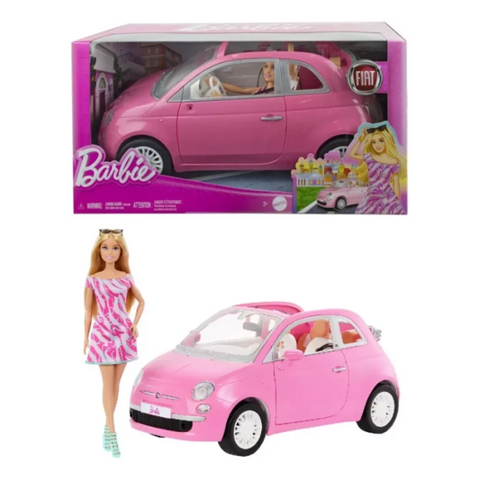 Bambola Barbie e Auto Fiat 500 Hrg59 Mattel