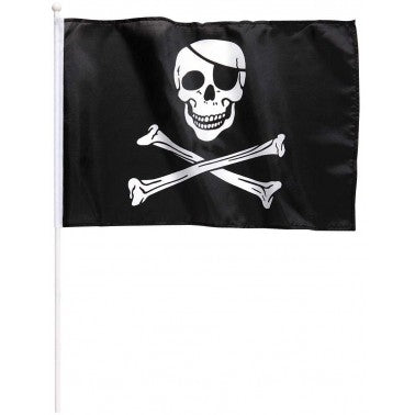 BANDIERA PIRATA CON STECCA 43x30cm