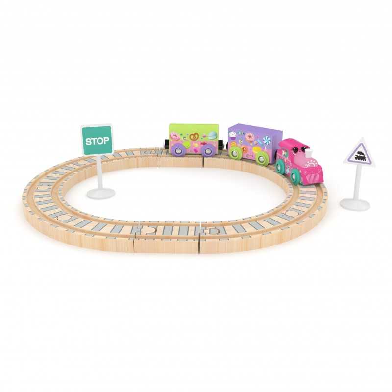 Hape PRINCESS SET ferrovia TRENINO treno J'ADORE in legno GIOCO età 1+