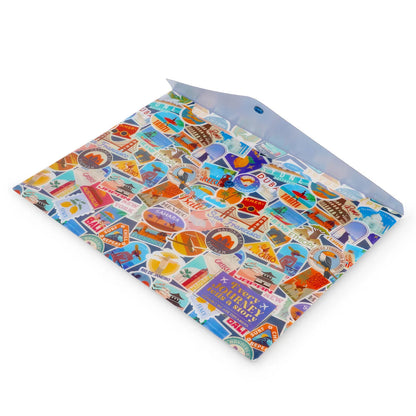 Legami Cartelletta Portadocumenti Fold & Order Travel Stickers
