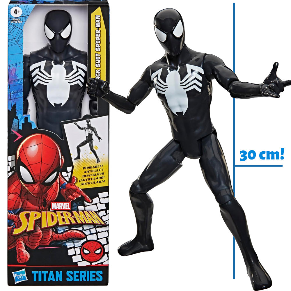 Marvel Spider-Man Titan Hero Spider-Man Costume Nero 30 cm