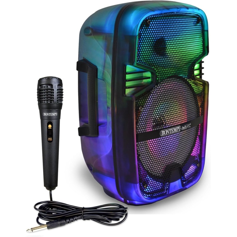 Bontempi Amplificatore Wireless con microfono dinamico, effetti luminosi