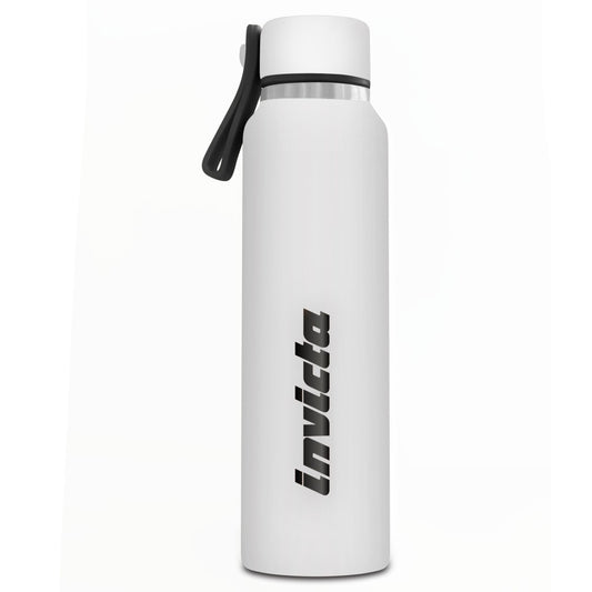 Borraccia Bottle Bottiglia Termica 500 ml in Acciaio Invicta Bianco bianca