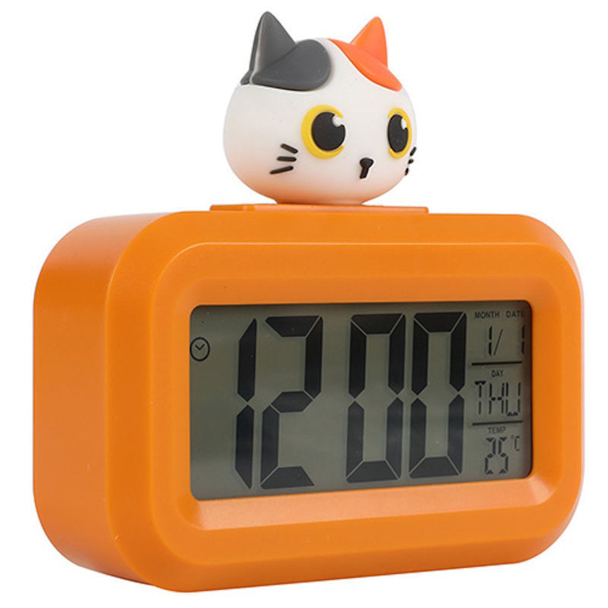 I-Total Sveglia Digitale Gatto Arancione