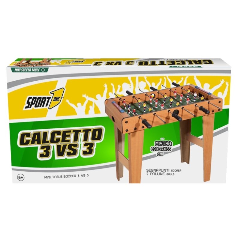 CALCIOBALILLA 3 VS 3 IN LEGNO SPORT ONE MANDELLI 706200416)