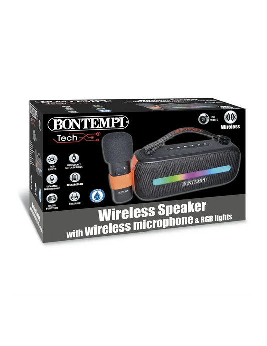 Bontempi Amplificatore wireless con microfono e luci RGB