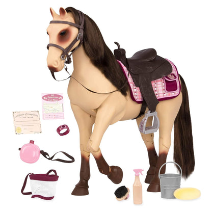 Og dolls  Our Generation  Cavallo Morgan Grande Beige Con Accessori