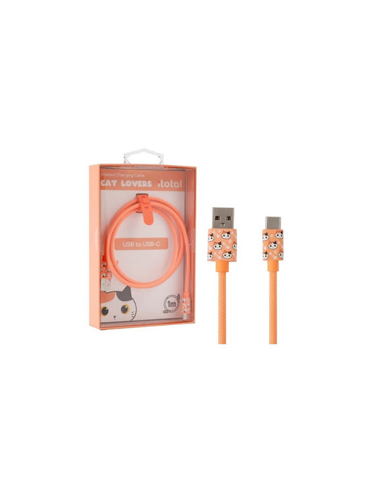 Cavo Usb - Usb-C Orange Cat