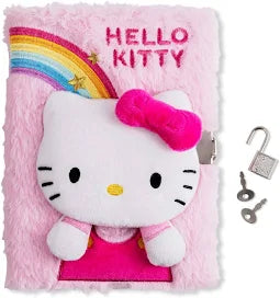 Hello Kitty Fluffy Diary Con Penna - Design Assortito