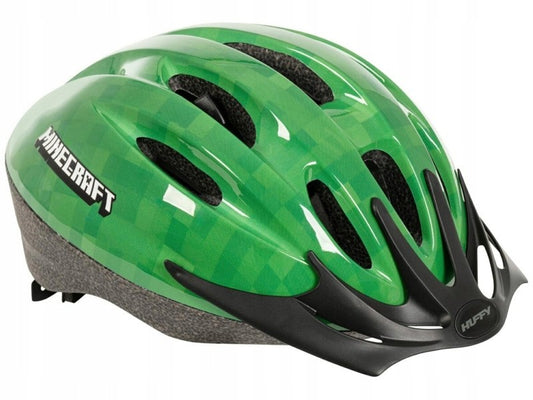 Huffy Kask Rowerowy Minecraft Zielony Bambino Taglia S/M
