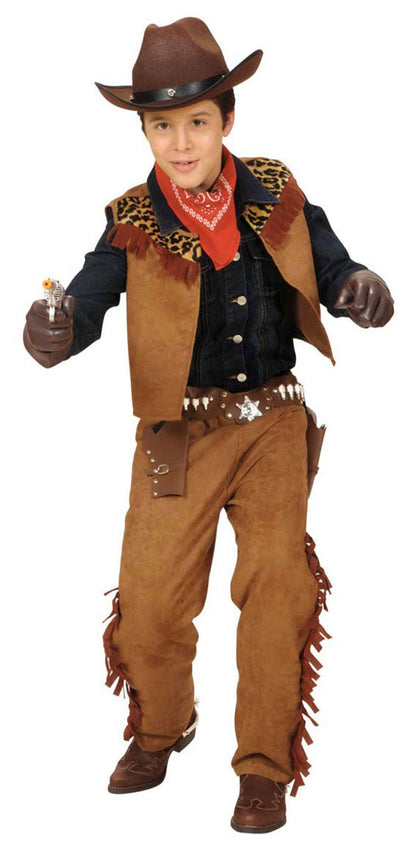 costume COWBOY / INDIANO (gilet, pantaloni) 128 cm / 5-7 anni