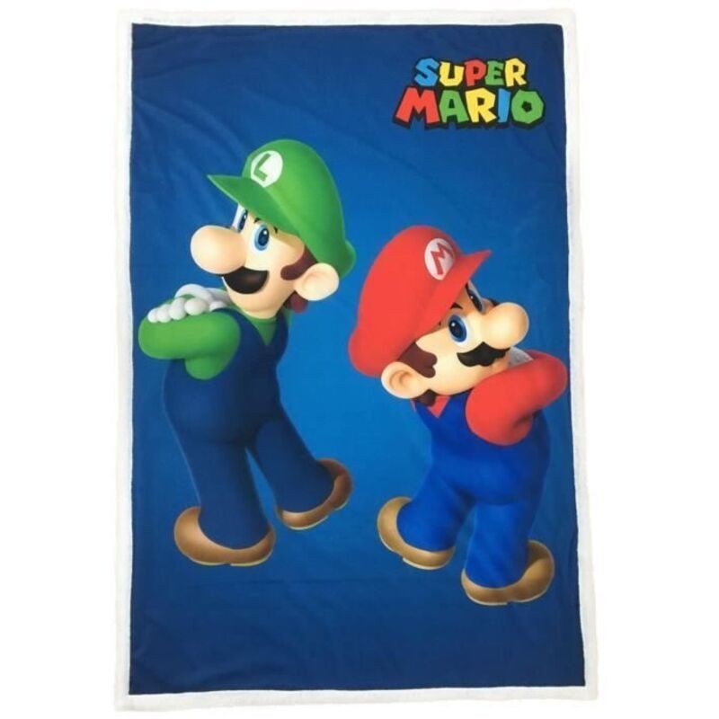 OEM Coperta Sherpa Mario Bros Mario & Luigi 100x150 Cm