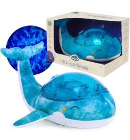 Cloud B Tranquil Whale Peluche Luminoso Bianco