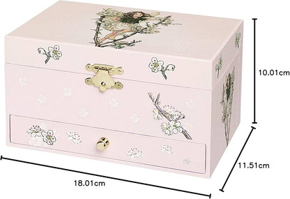 Carillon Portagioie Con Ballerina Fairie In Flowers