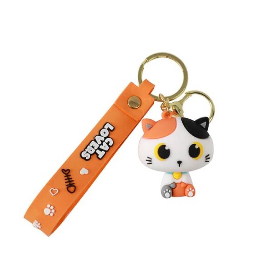 Itotal Portachiavi JellyPop Gatto Arancione