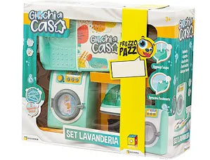 Giocheria Set Lavanderia Con Lavatrice E Asse Da Stiro 3+