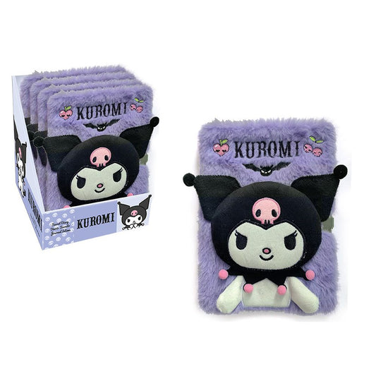 Diario A5 In Peluche 3D Con Lucchetto Kuromi