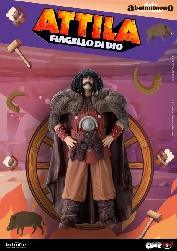 Diego Abatantuono Attila il Flagello di Dio Cine-Mini PVC 12,5 cm
