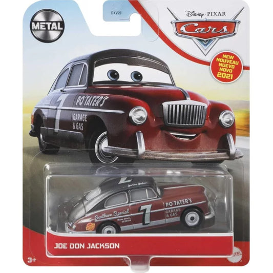 Disney Pixar Cars Joe Don Jackson – Macchinina Die-Cast in Scala 1:55, Auto da Corsa in Metallo per Bambini 3+ Anni Mattel