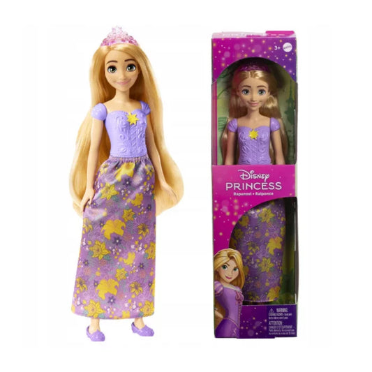 Disney Princess Rapunzel JCY45 con abito rimovibile, tiara e scarpe – Bambola articolata dai 3 anni