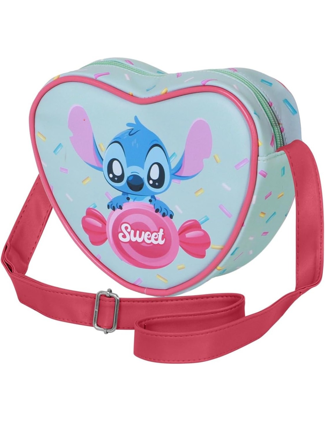 Disney Stitch - Borsa a tracolla cuore 21cm