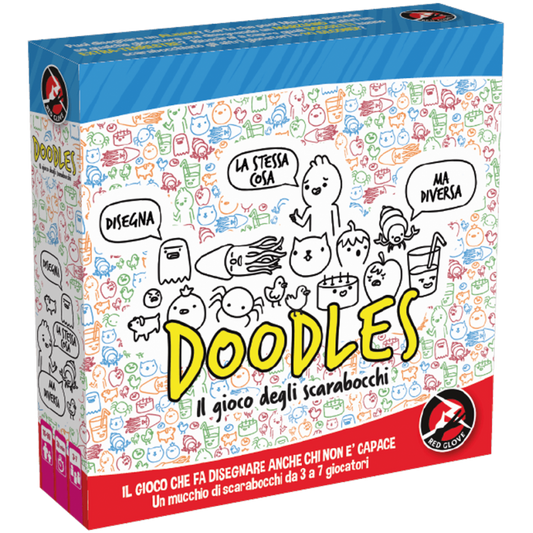 DOODLES in italiano RED GLOVE gioco di disegno PARTY GAME scarabocchi DISEGNARE età 10+