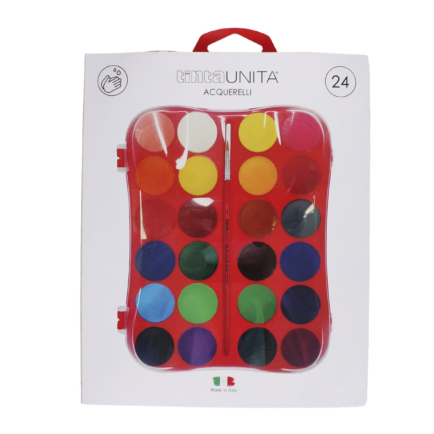 Tinta Unita Acquerelli 24 Colori Assortiti Con Pennello