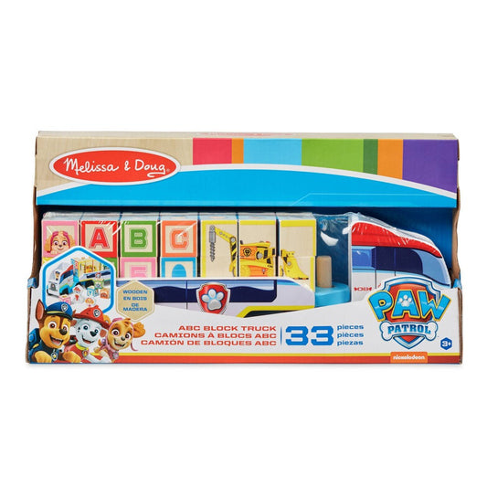 Melissa & Doug Paw Patrol Wooden Abc Block Truck 33 Pezzi