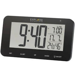 Explore Scientific RDC-1004 Sveglia LCD Nera