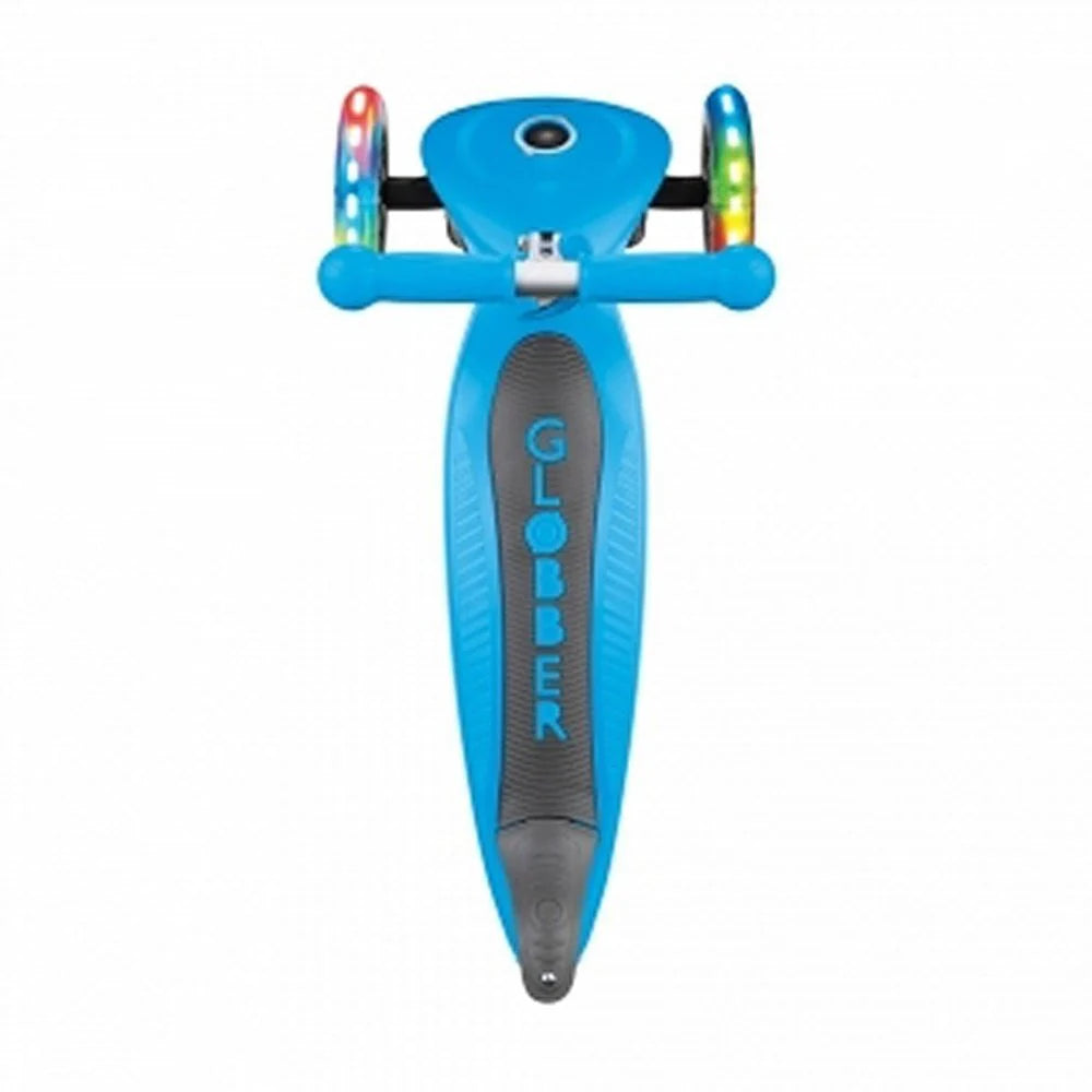 Globber Primo Foldable Scooter Luci Motion Activated Blu