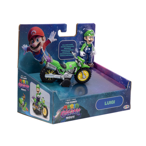 JAKKS Pacific Luigi Motocicletta Riavvolgimento Super Mario Galaxy Multicolore