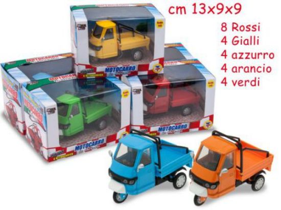 Teorema Metal Kids - Motocarro Metallo Retrocarica 5 Colori 10cm Scala 1:43