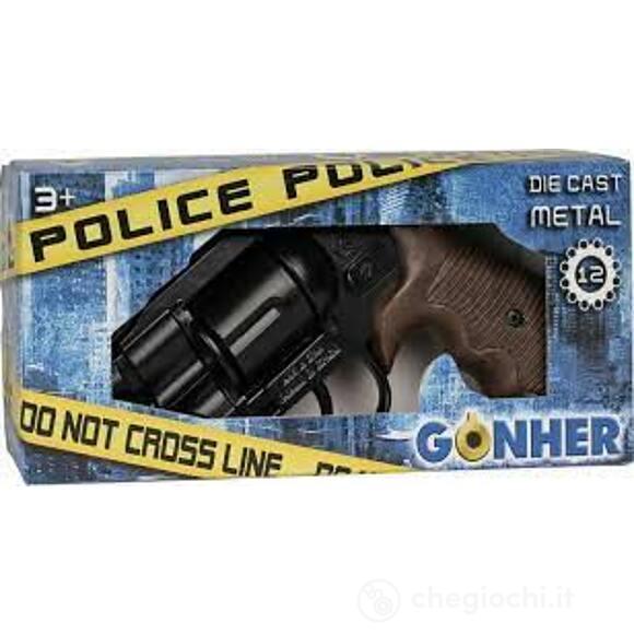 Deiters.de Pistola Giocattolo Polizia Nera 12 Colpi
