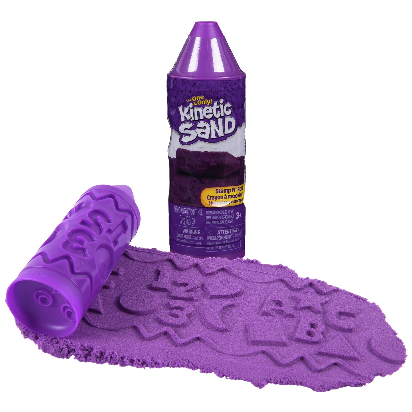 Kinetic Sand Stamp N’ Roll Rullo con Timbri - Assortito